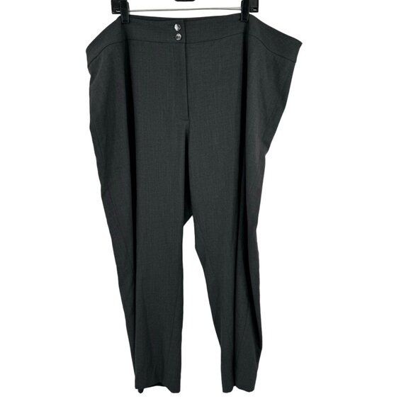 Calvin Klein Women's Traditional Gray Dress Pants 24W straight stretch career - Picture 1 of 10